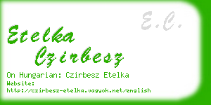 etelka czirbesz business card
